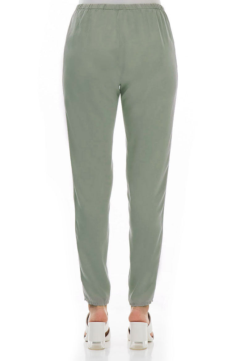 Stylish Pistachio Silk Leggings 2