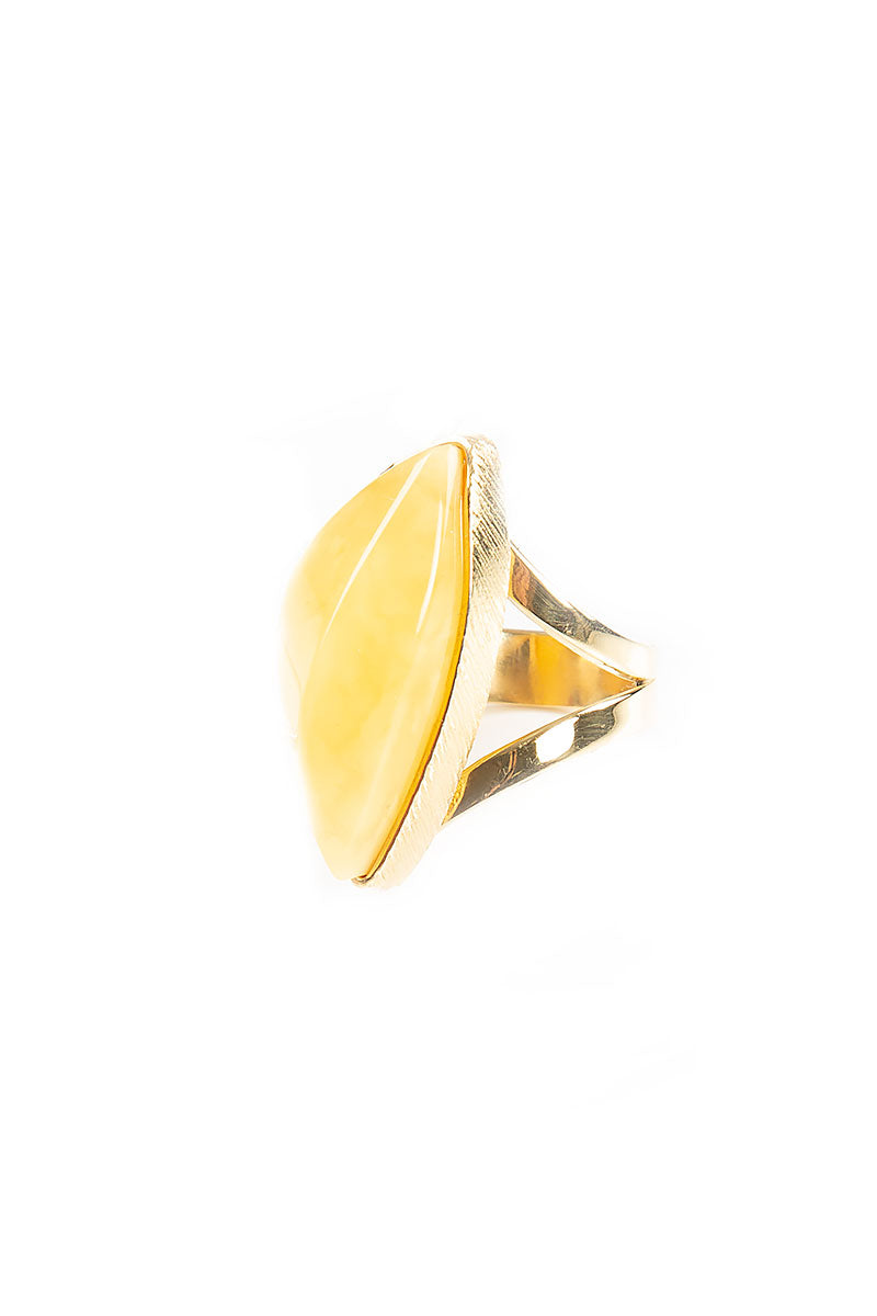Triangle Yellow Amber Ring 1