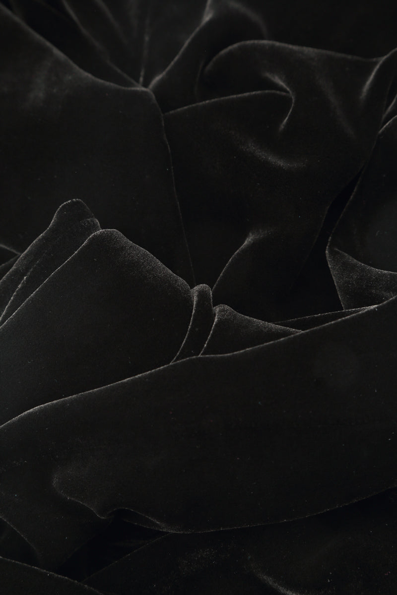 Black Silk Velvet Shift Dress 5