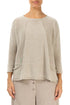 A-Line Two Pockets Natural Linen Jumper 1