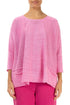 A-Line Two Pockets Taffy Pink Linen Jumper 1