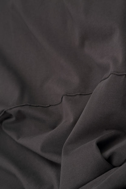Asymmetric Flared Charcoal Cotton Dress 6