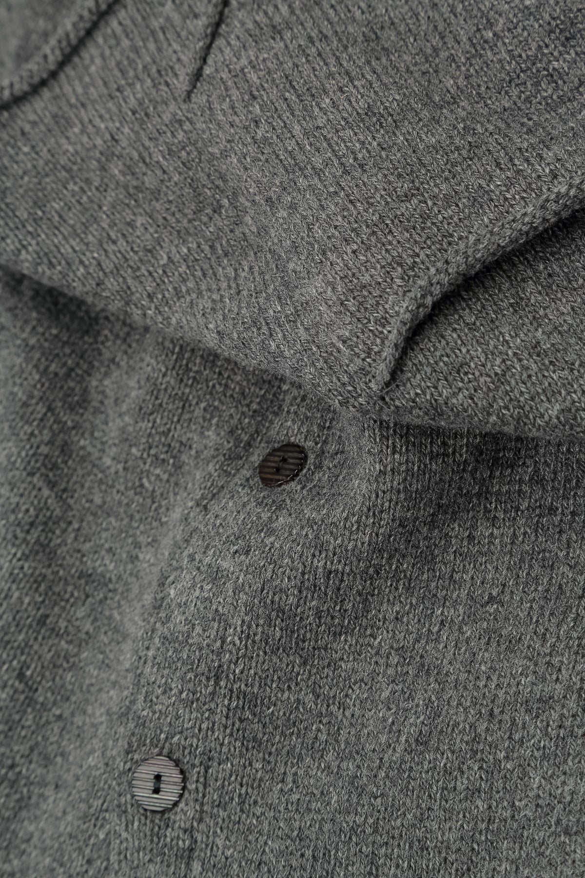 Two Pockets Grey Merino Wool Cardigan 5