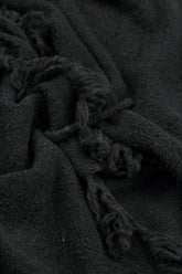 Fringed Dark Grey Wool Cardigan 5