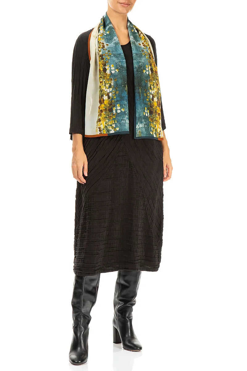 Abstract Mosaic Silk Scarf