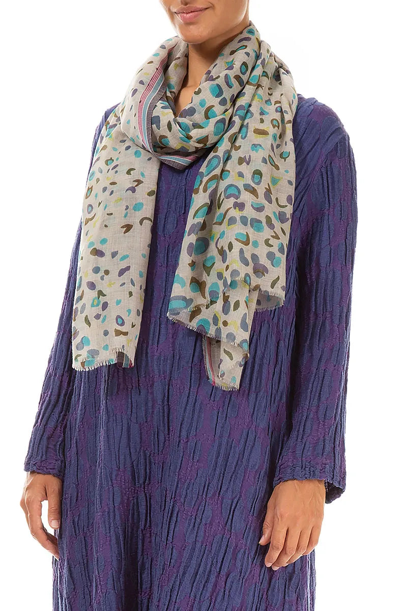 Abstract Pebble Silk Scarf 3