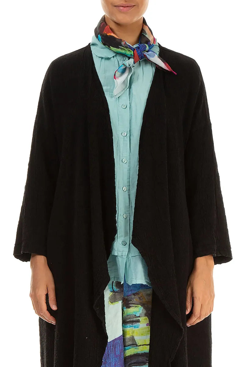 Abstract Silk Bamboo Square Scarf 1