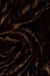 Aged Copper Crumpled Silk Velvet Dress 5