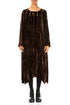 Aged Copper Crumpled Silk Velvet Dress 1
