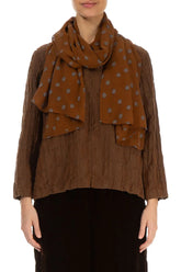 Aged Copper Light Dotty Silk Scarf 1