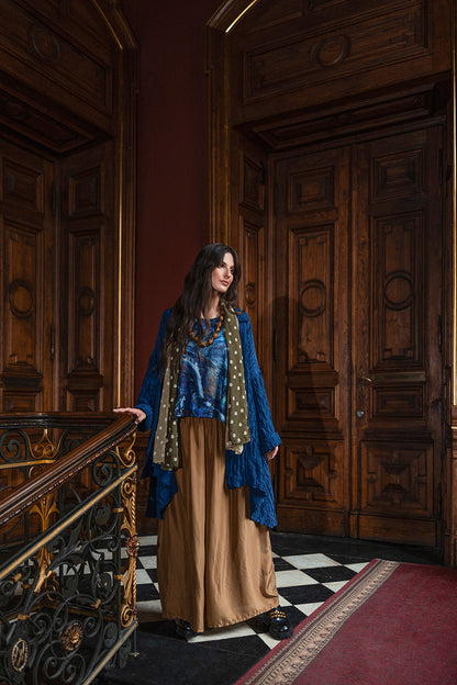 Aged Copper Silk Bead Necklace 8