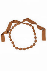 Aged Copper Silk Bead Necklace 4