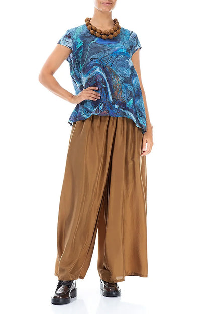 Aged Copper Silk Bead Necklace 2