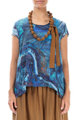 Aged Copper Silk Bead Necklace 1