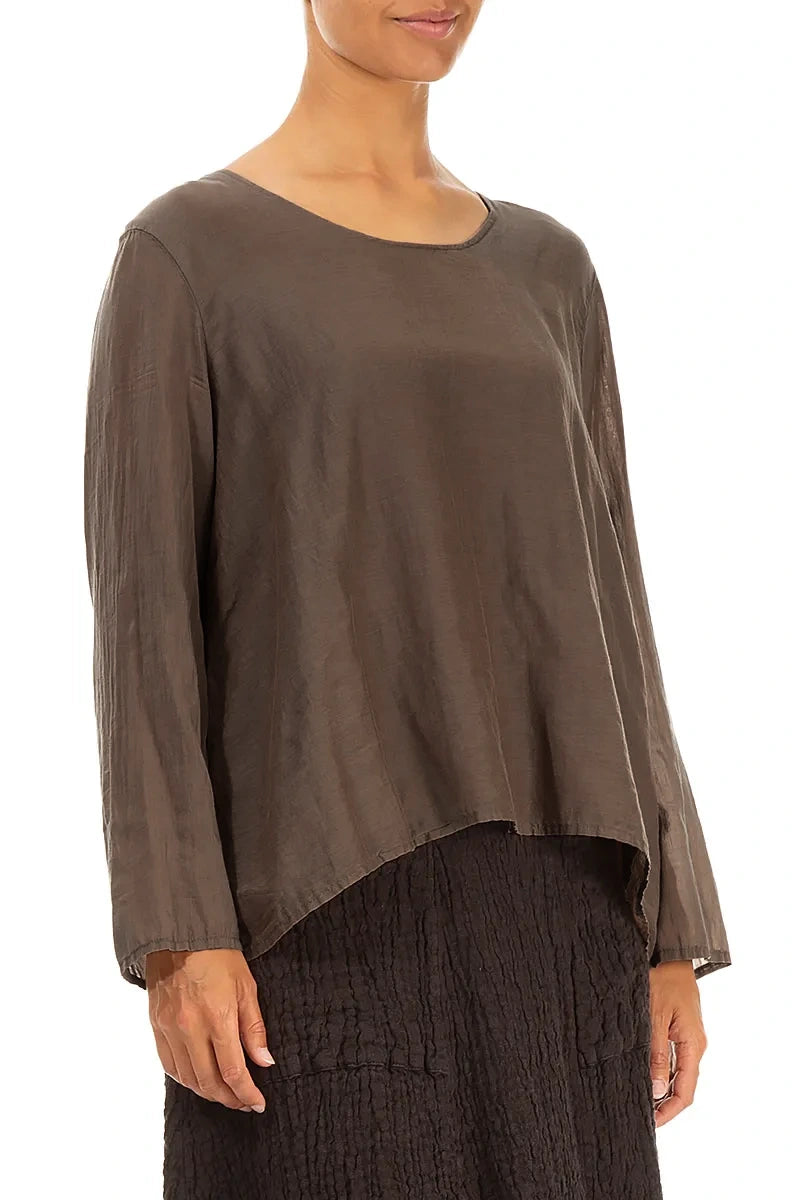 Aged Copper Silk Cotton Blouse 3