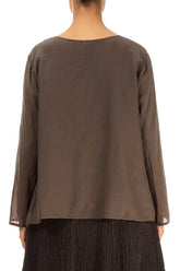 Aged Copper Silk Cotton Blouse 2