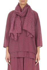 Antique Ruby Light Textured Silk Scarf 1