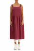 Antique Ruby Linen Pinafore Dress 1