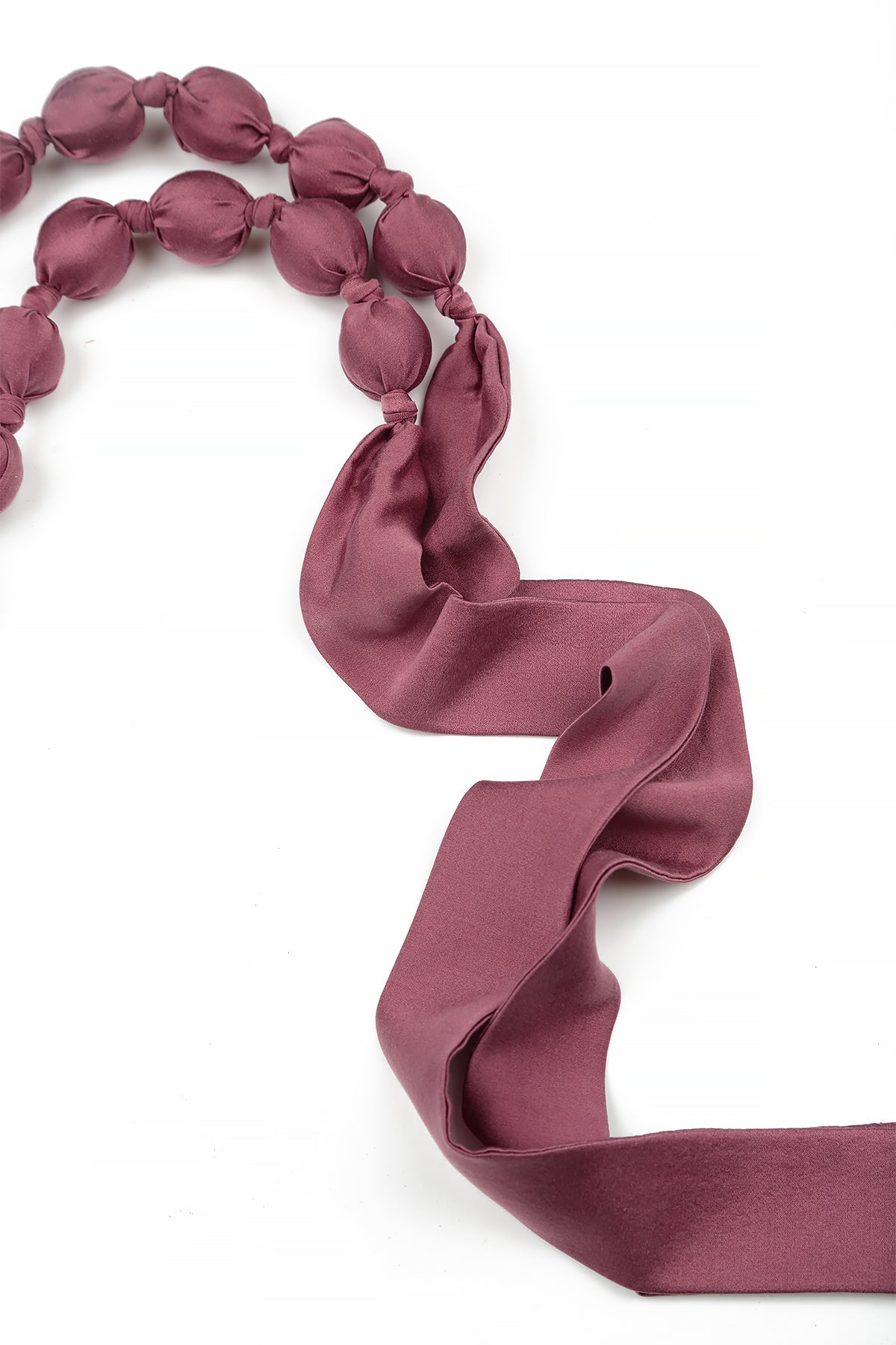 Antique Ruby Silk Bead Necklace 6