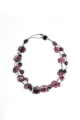 Mauve Taupe Lotus Root Necklace 4