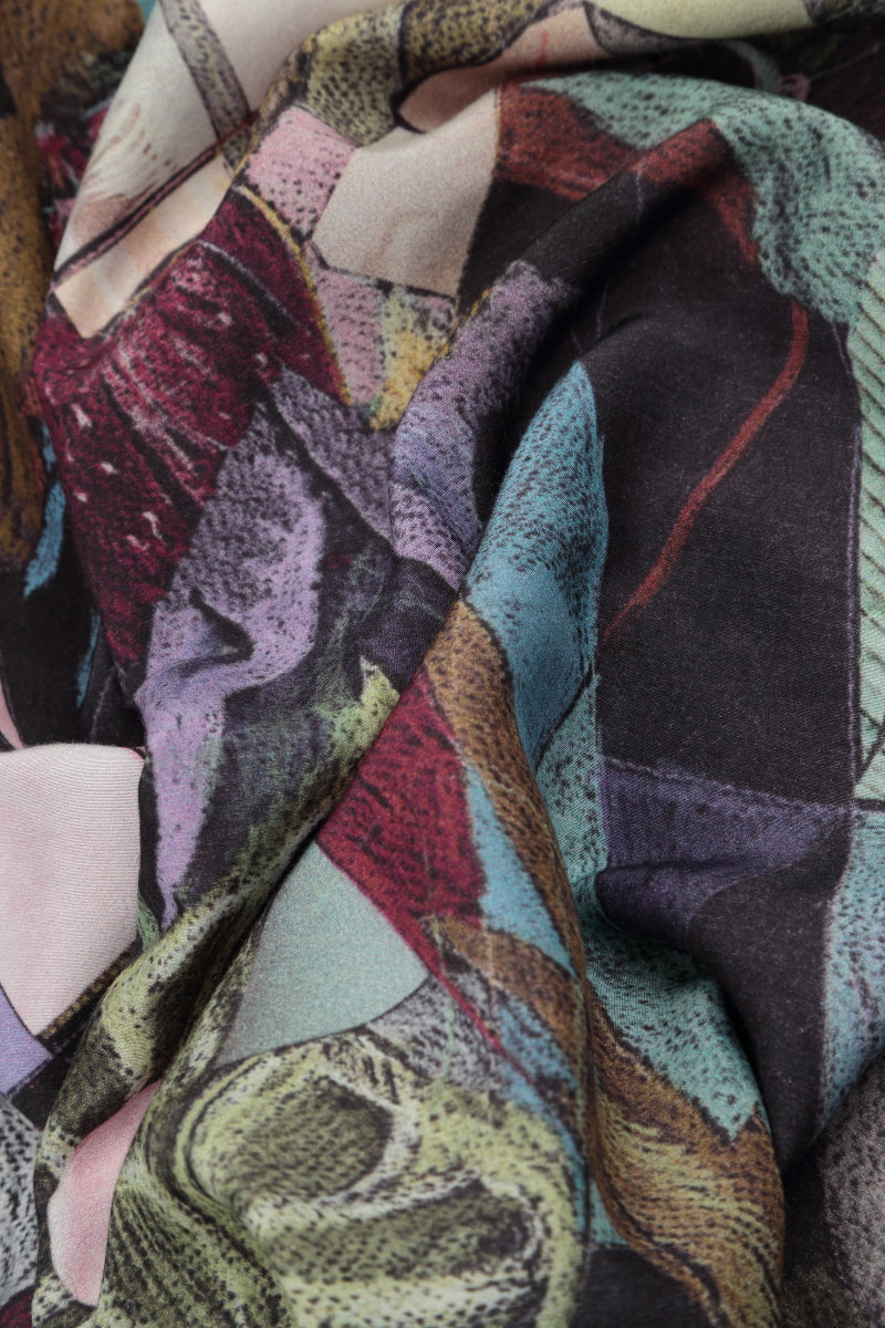 Art Mosaic Silk Bamboo Scarf
