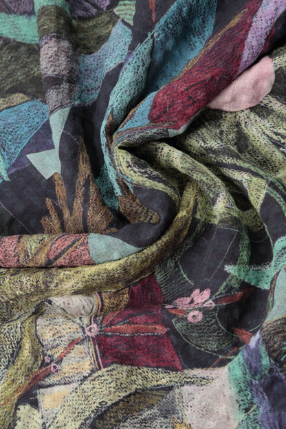 Art Mosaic Textured Silk Scarf