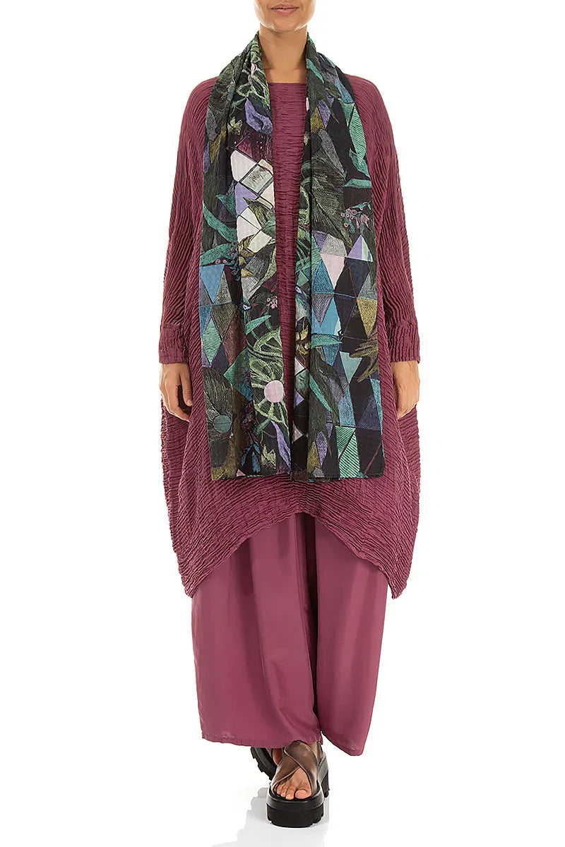 Art Mosaic Textured Silk Scarf