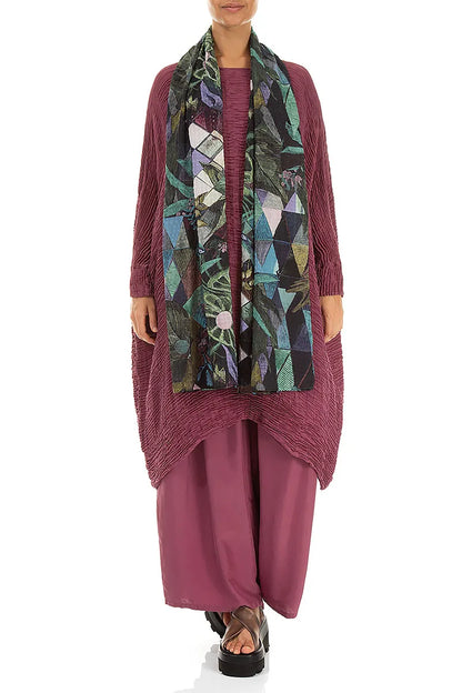 Art Mosaic Textured Silk Scarf