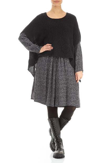 Asymmetric Black Wool Jumper 4
