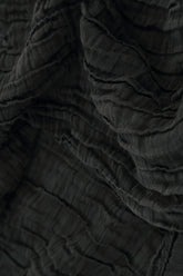 Asymmetric Crinkled Black Silk Blouse 5