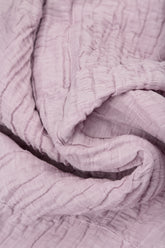 Asymmetric Crinkled Lilac Silk Linen Tunic 6