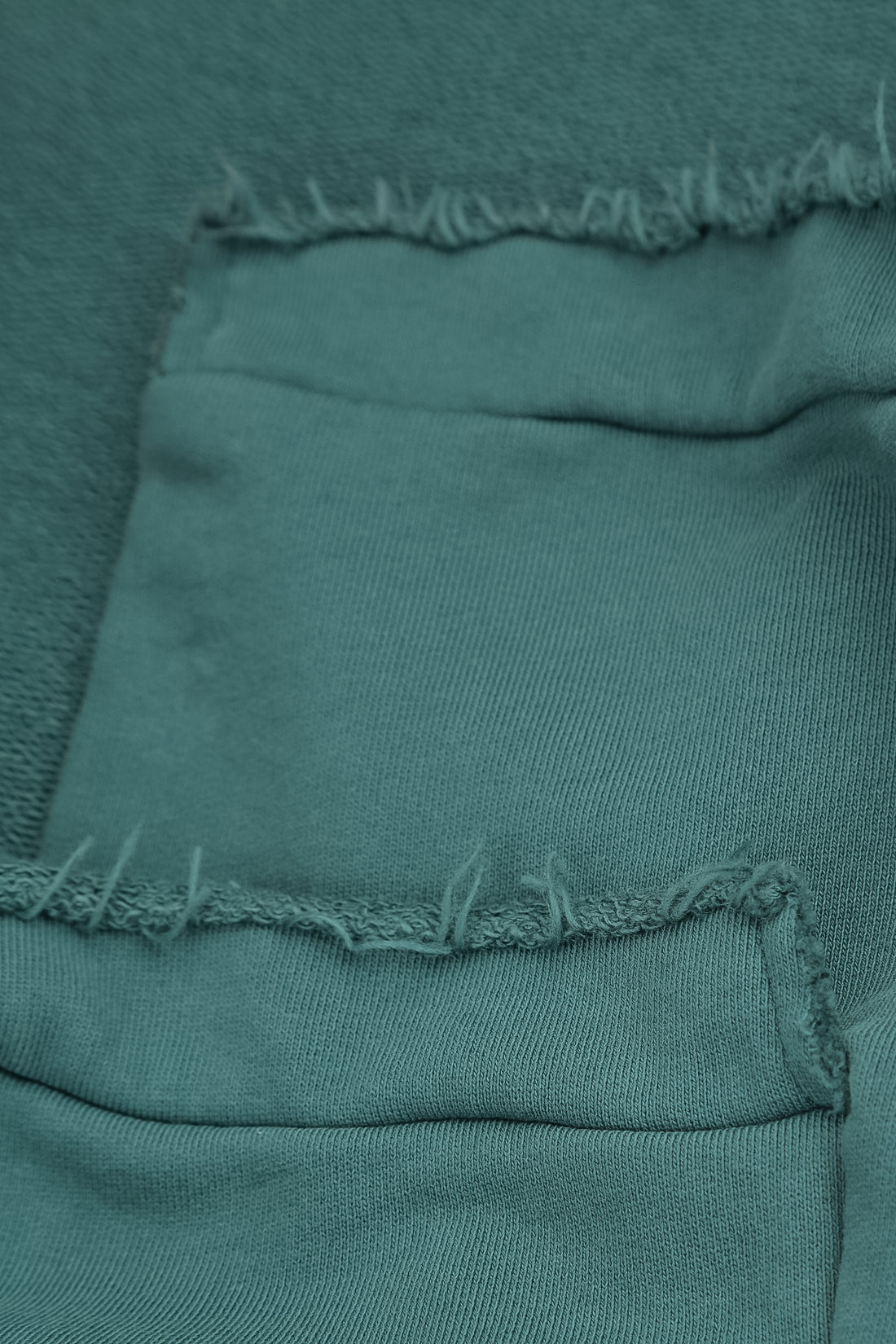 Asymmetric Deep Turquoise French Terry Cotton Blouse 6