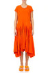 Asymmetric Flame Orange Cotton Dress 1