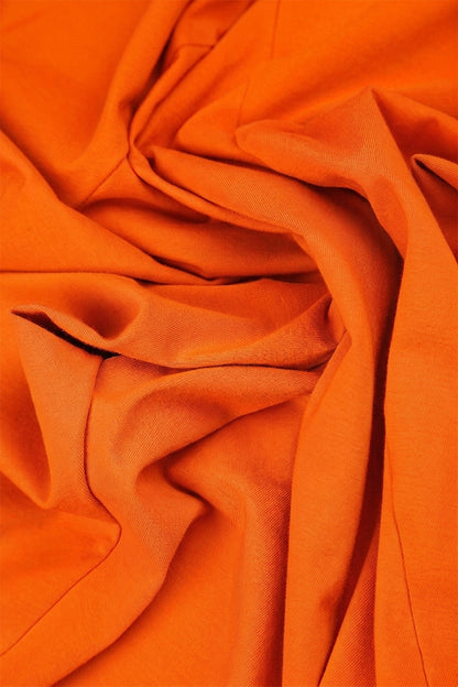 Asymmetric Flame Orange Cotton Dress 5