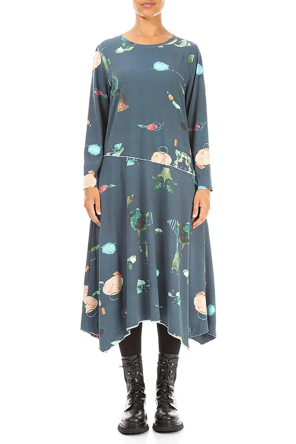 Asymmetric Flared Fairy-Tale Cotton Dress