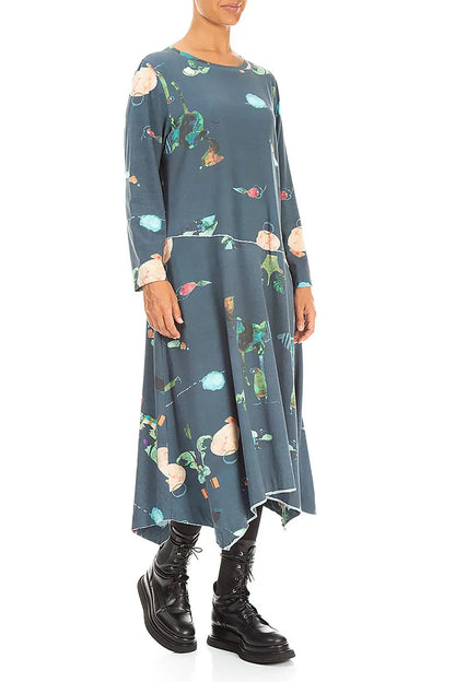 Asymmetric Flared Fairy-Tale Cotton Dress