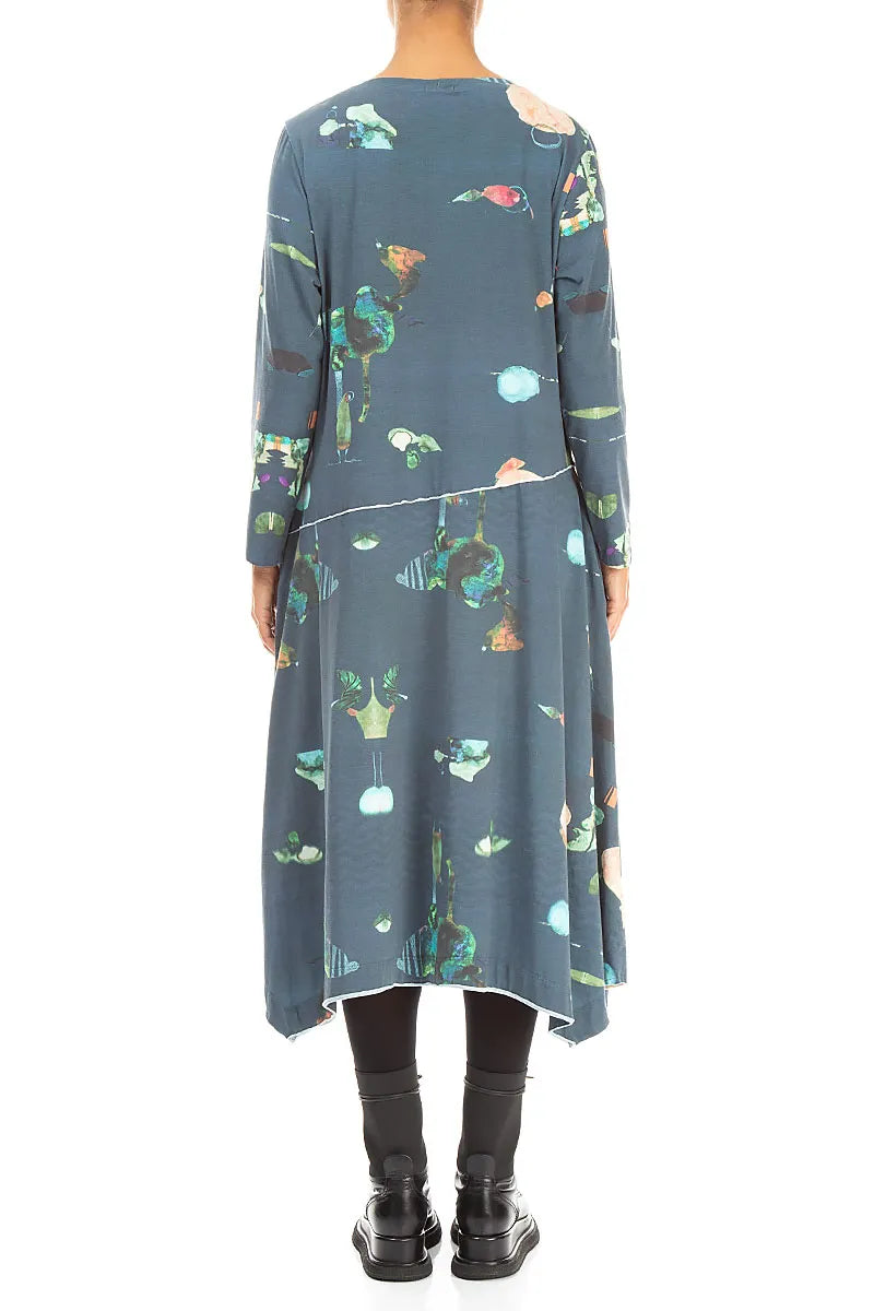 Asymmetric Flared Fairy-Tale Cotton Dress