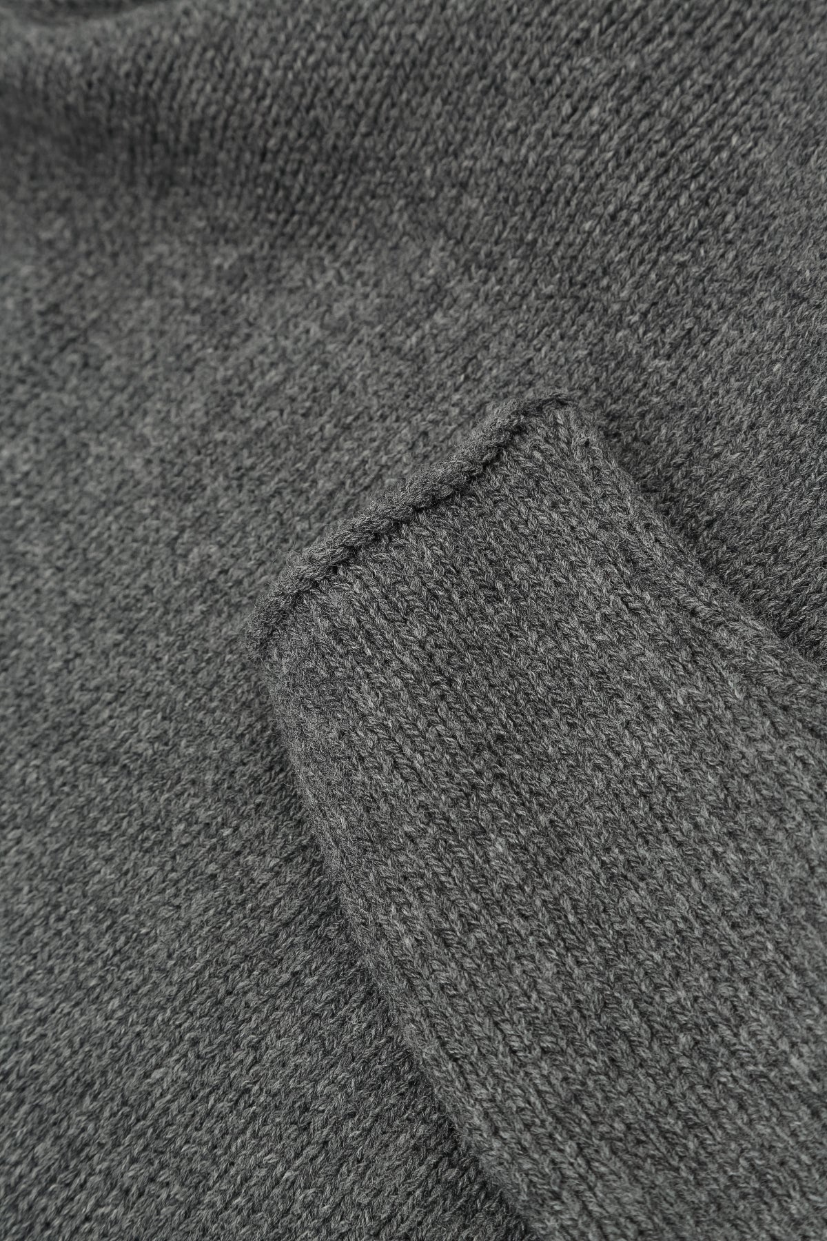 Asymmetric Grey Merino Wool Sweater 5