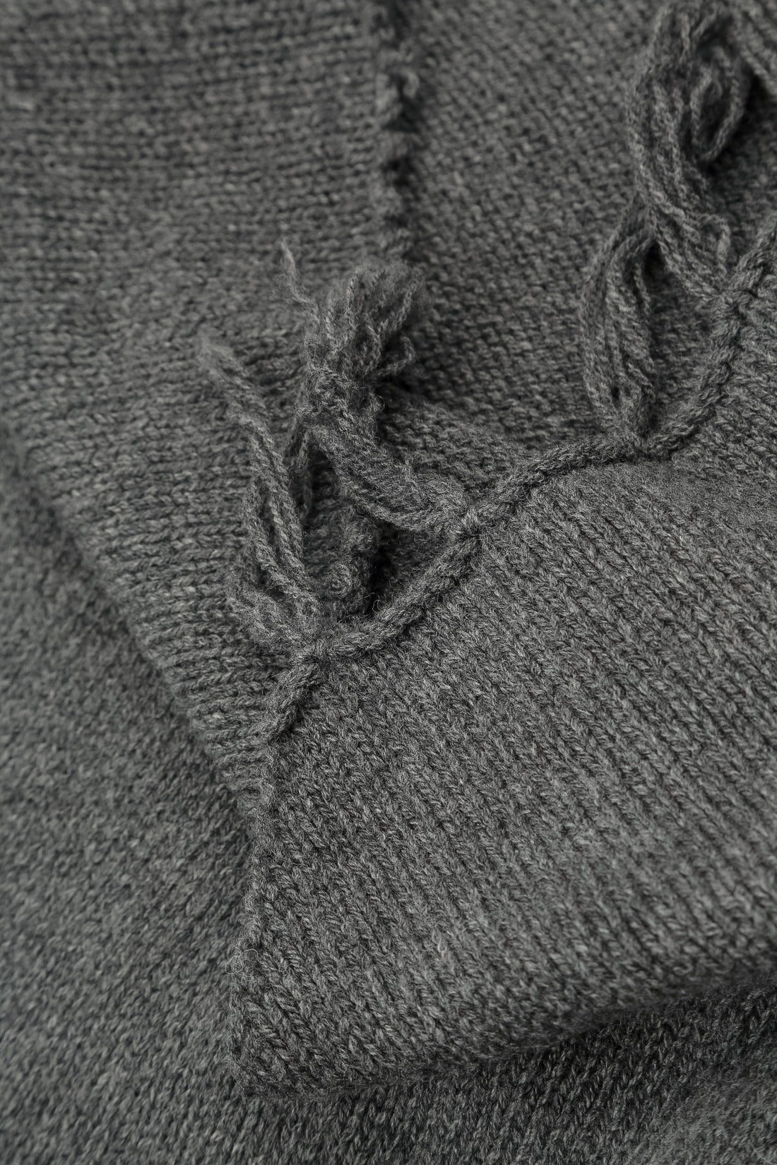 Asymmetric Grey Merino Wool Sweater 6