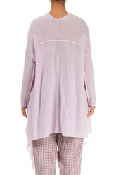 Asymmetric V-Neck Light Pink Wool Jumper 2