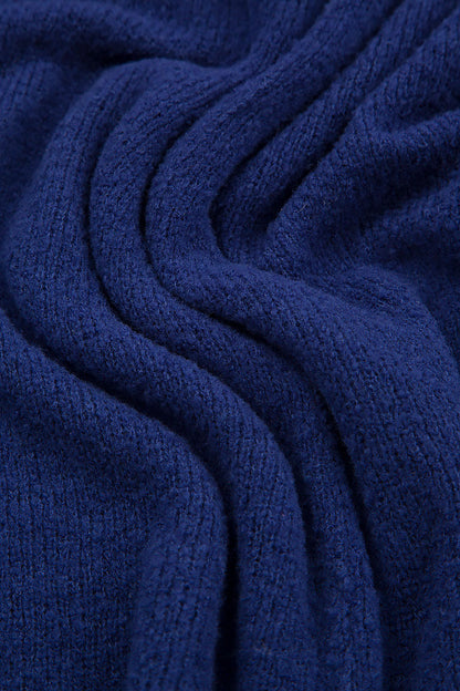 Asymmetrical Cobalt Blue Wool Sweater