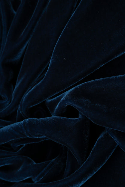 Azure Double Silk Velvet Scarf