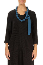 Azure Silk Bead Necklace 1