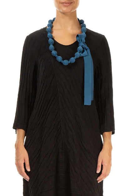 Azure Silk Bead Necklace 1