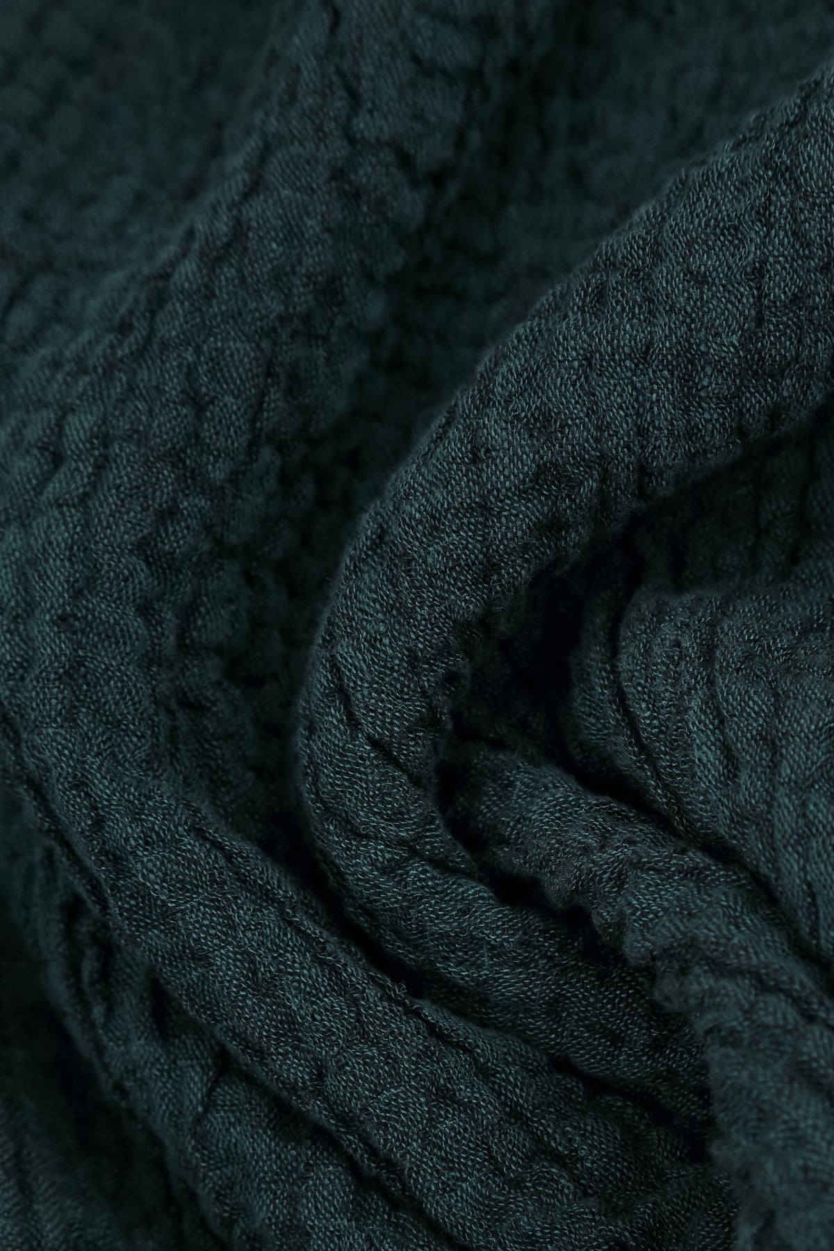 Back Pockets Deep Turquoise Textured Linen Trousers