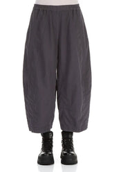 Back Pockets Graphite Cotton Trousers 1