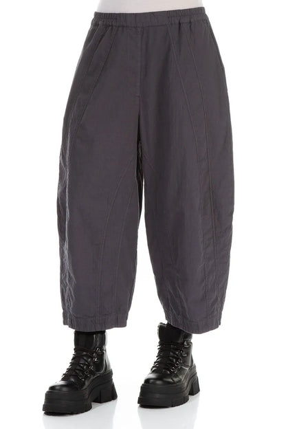Back Pockets Graphite Cotton Trousers 3