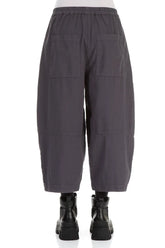 Back Pockets Graphite Cotton Trousers 2