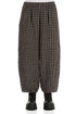 Back Pockets Grey Check Linen Trousers 1