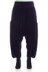 Baggy Loose Royal Purple Silk Velvet Trousers 1